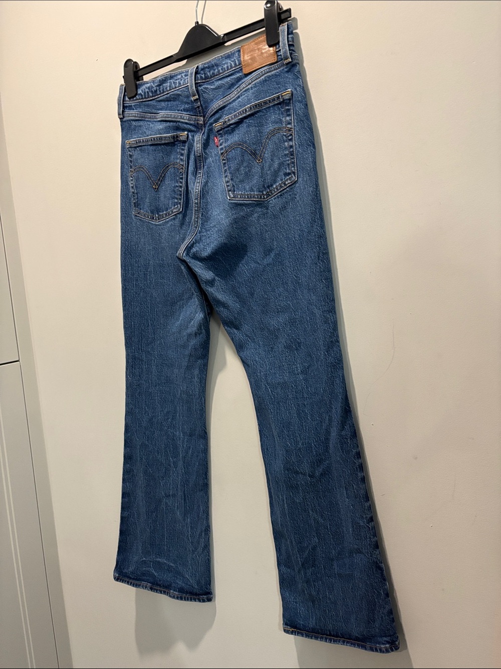 Levi’s Ribcage Boot High Rise Blue Bootcut Jeans Size 30 Western Y2K 90s - Picture 9 of 15